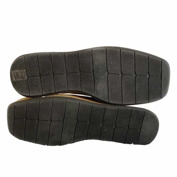 LA CANADIENNE TAN NEUTRAL SUEDE CHUNKY PLATFORM FLAT LOAFERS - 35 - Picture 6 of 9